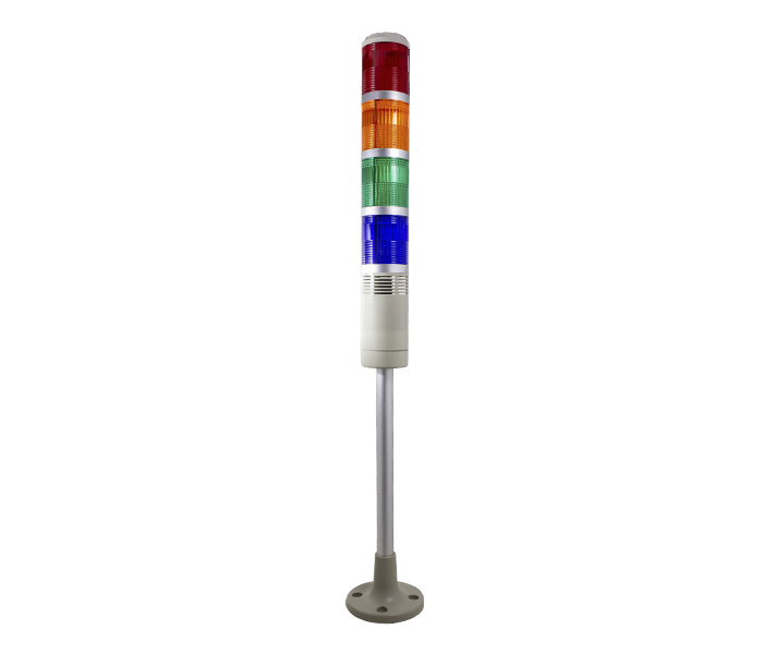 Sinalizador Torre 60mm Luz Contínua / Pulsante - 220VCA - Vermelho / Laranja / Verde / Azul