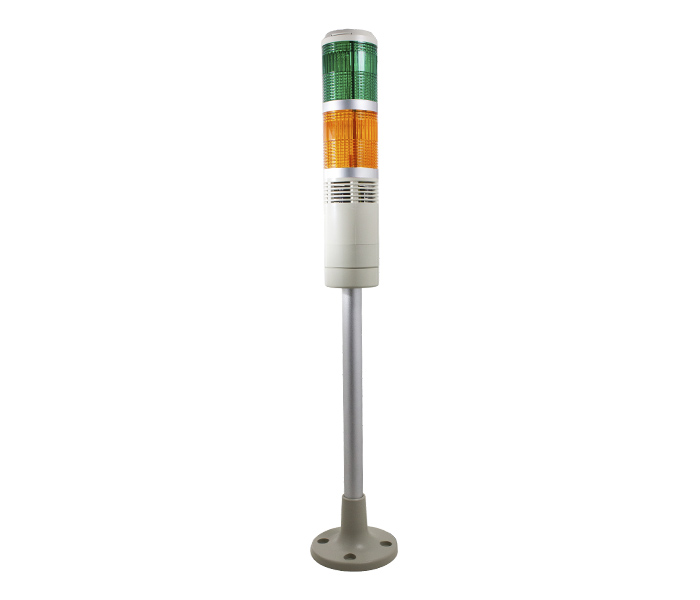 Sinalizador Torre 60mm Luz Contínua / Pulsante - 24VCA/VCC - Verde / Laranja