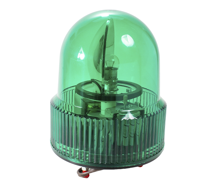 Sinalizador de Emergência Rotativo 100mm - 24VCA/VCC - Verde