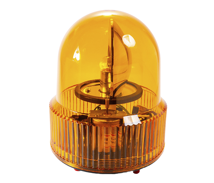 Sinalizador de Emergência Rotativo 100mm - 24VCA/VCC - Laranja