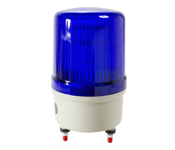 Sinalizador de Emergência Rotativo LED com Alarme 100mm - 220VCA - Azul