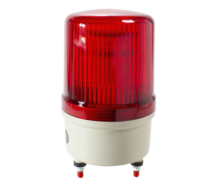 Sinalizador de Emergência Rotativo LED com Alarme 100mm - 12VCA/VCC - Vermelho