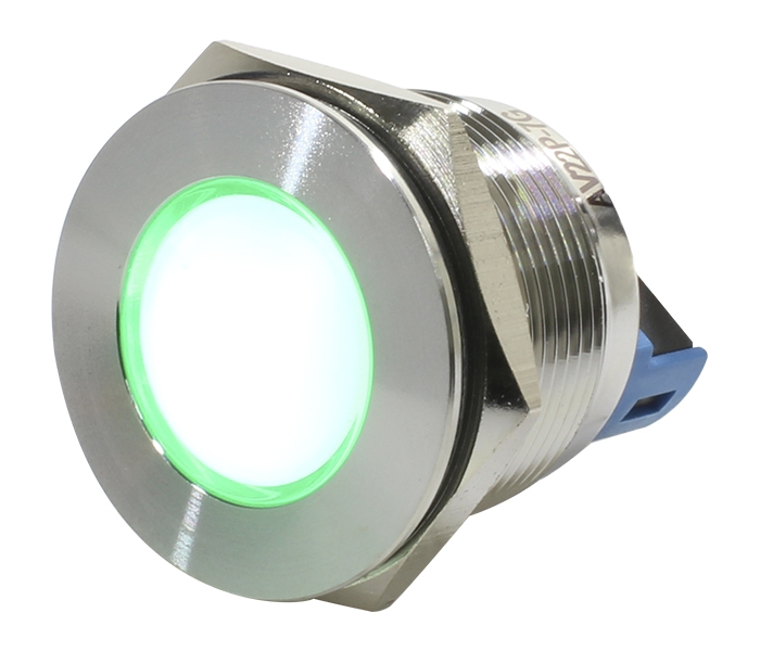 Sinalizador Antivandalismo Aço Inox 22mm - 220VCA - Verde