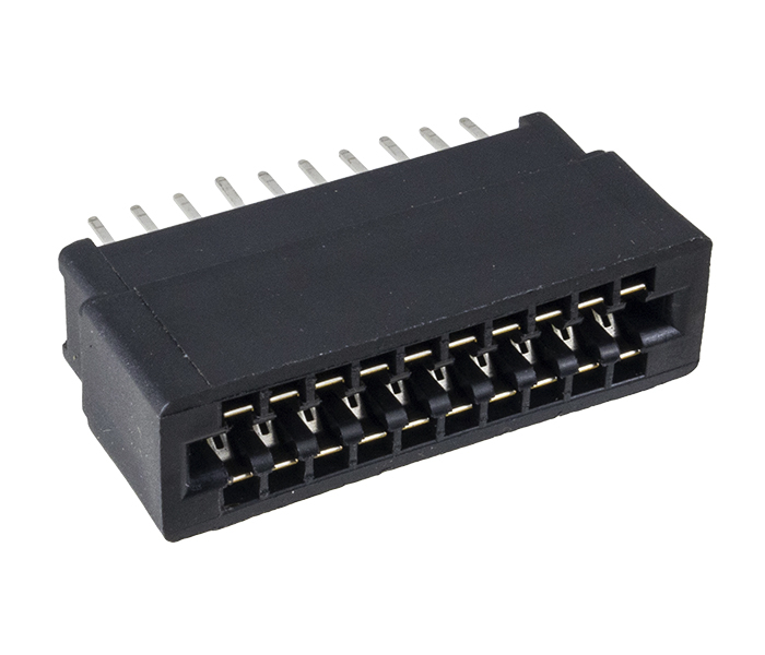 Conector Borda de Placa - Card Edge - 180 Graus - Passo 2,54mm - 2x10