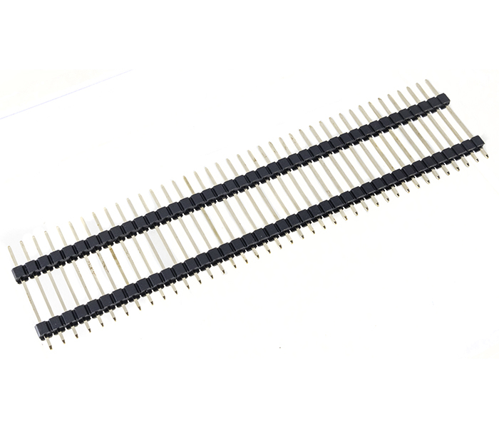 Barra de Pinos Fileira Simples - Duplo Isolador - 40 Vias - Passo 2,54mm - 25mm
