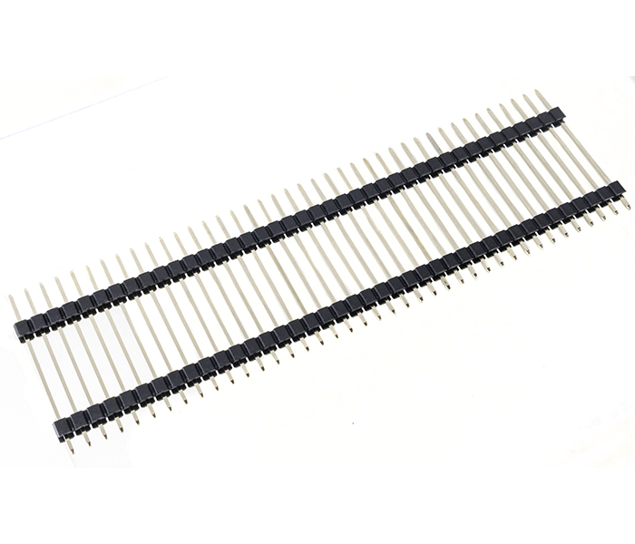 Barra de Pinos Fileira Simples - Duplo Isolador - 40 Vias - Passo 2,54mm - 30mm