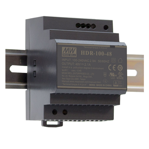 HDR-100 - Fonte de alimentação 100W  para trilho DIN