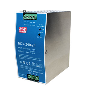 NDR-240 - Fonte de alimentação chaveada 240W para trilho DIN