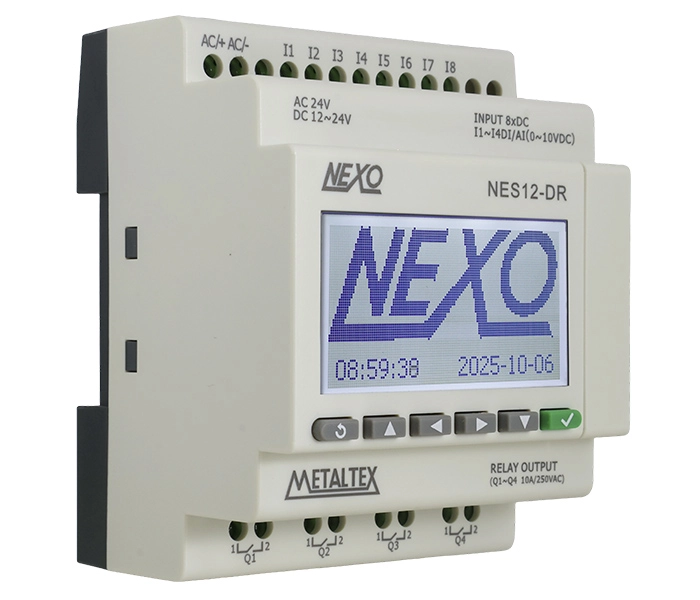 Mini CLP Nexo 8 Entradas (4 ED/EA e 4 ED)/4 Saídas Relé - 12/24VCA