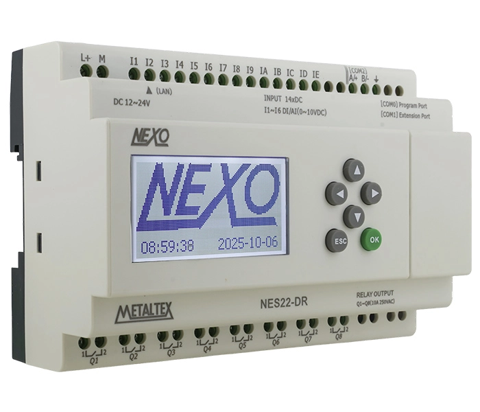 Mini CLP Nexo 14 Entradas (6 ED/EA e 8 ED)/8 Saídas Relé - 12/24VCA
