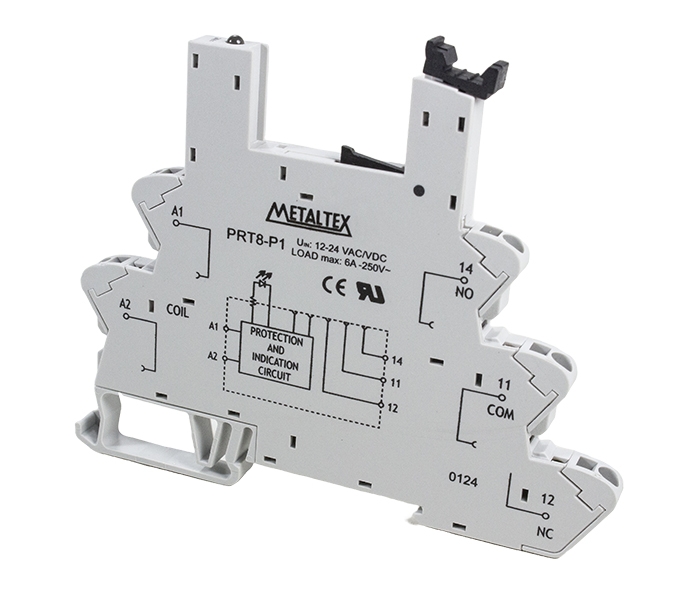 Soquete para Relé JZ - 12~24VCC/VCA - Fixação Trilho DIN - Conexão Push-in