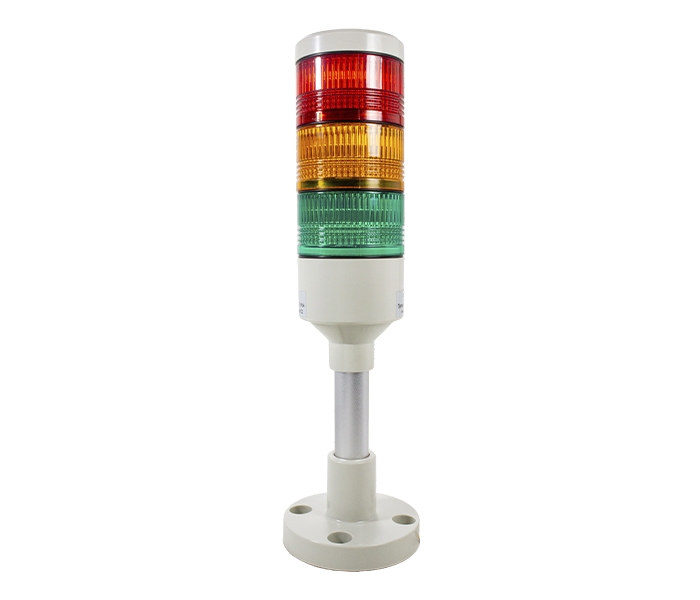 Sinalizador Torre LED 52mm Luz Contínua / Pulsante - 24VCA/VCC - Vermelho / Laranja / Verde