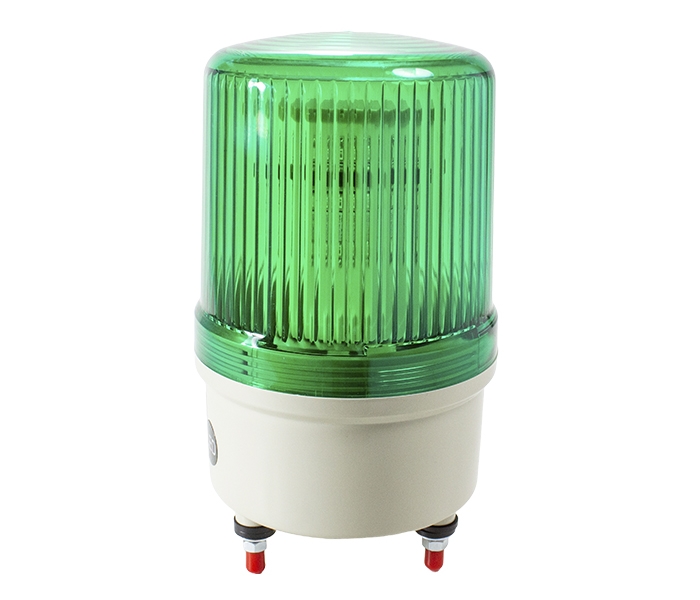 Sinalizador de Emergência Rotativo LED com Alarme 100mm - 12VCA/VCC - Verde