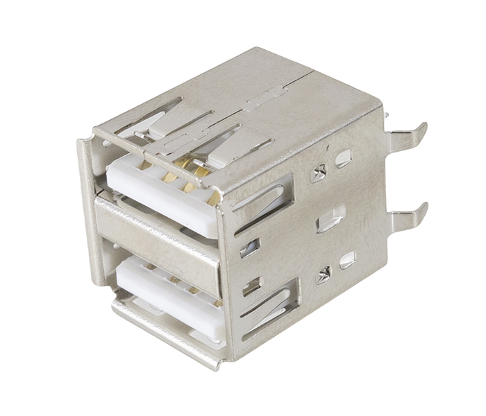 Conector USB para PCI - Fêmea - Tipo A - 180 Graus - Duplo